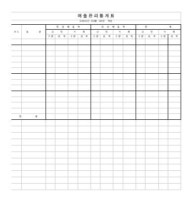 매출관리통계표